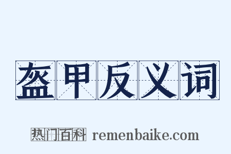 盔甲反义词是什么意思的图片